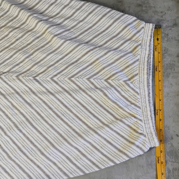 For Cynthia Linen Maxi Skirt Womens Small Striped Neutral Minimalist Lagenlook - Picture 9 of 10
